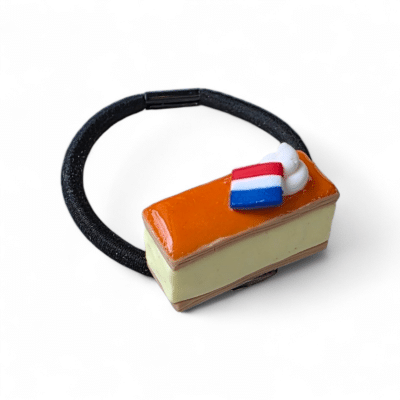 Haarelastiek oranje tompouce