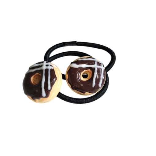Haarelastiek donut choco