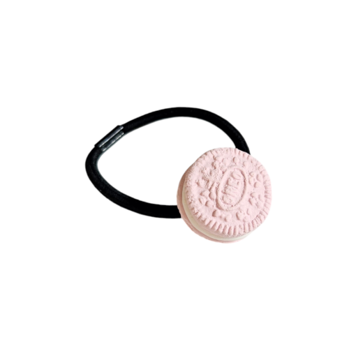 Haarelastiek oreo roze.