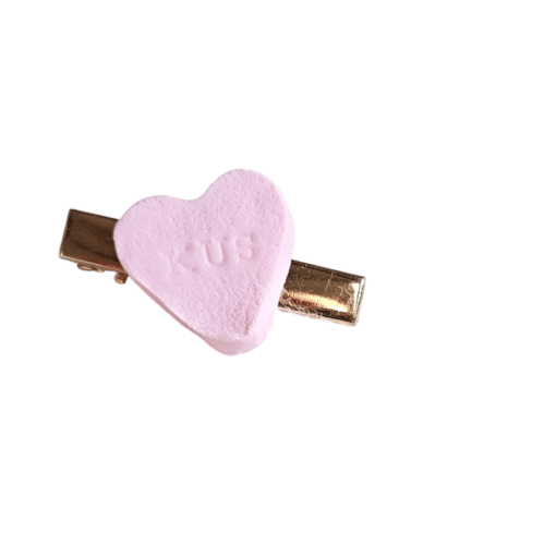 Haarknipje snoephartje roze kus