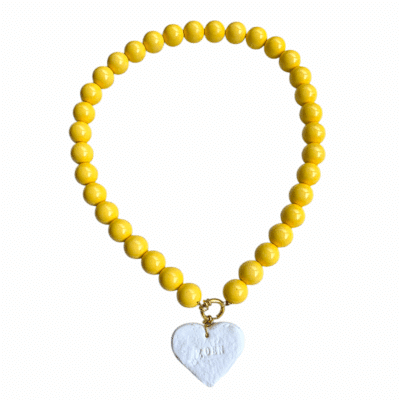 Kralenketting met wit snoephart