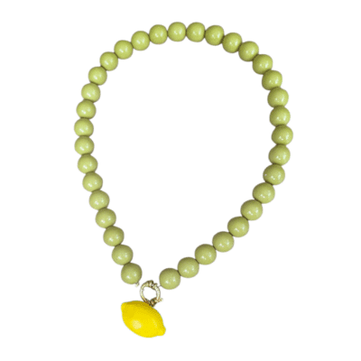 Kralenketting met citroenbedel