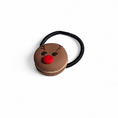 Haarelastiek macaron rendier