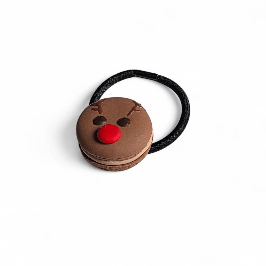 Haarelastiek macaron rendier