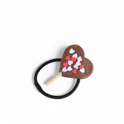Haarelastiek chocolade lolly