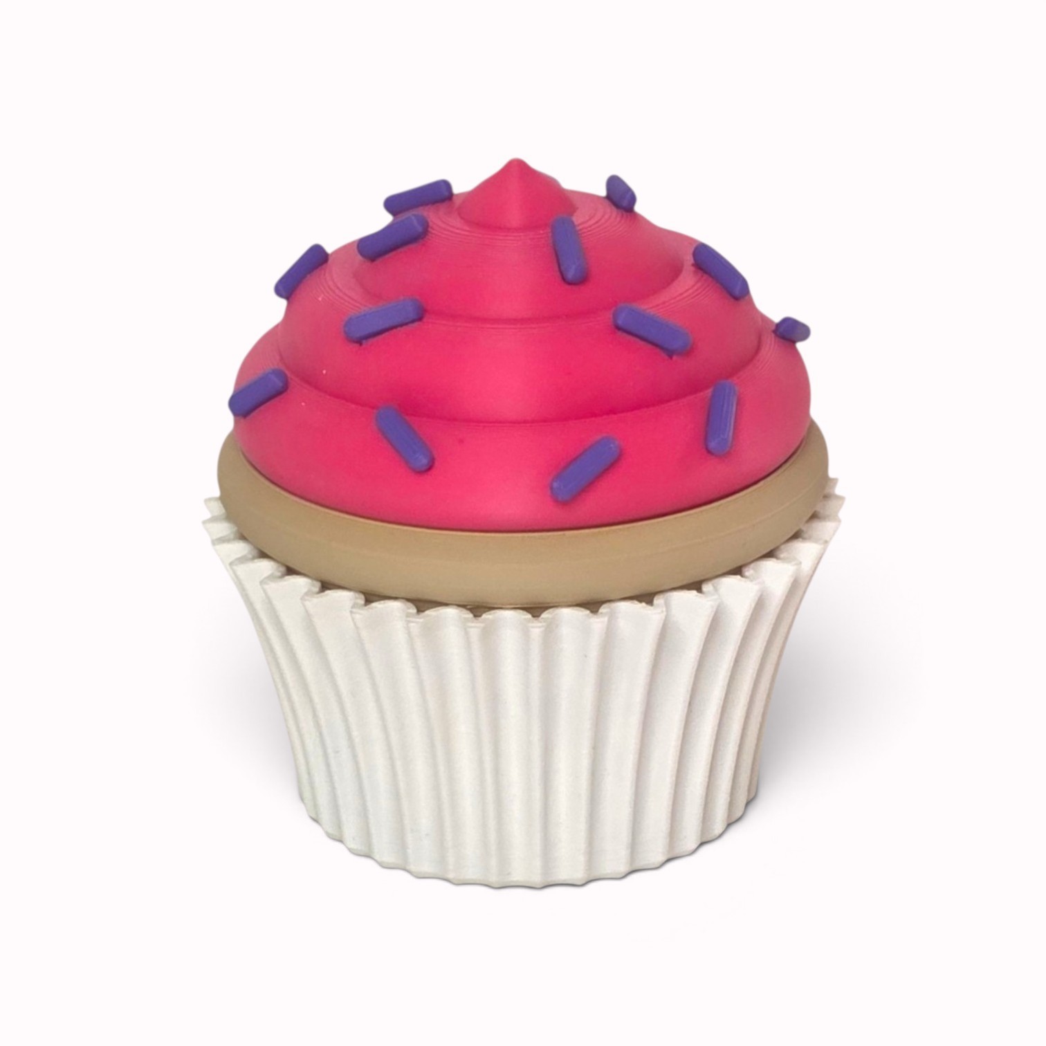 Cupcake doosje roze sprinkles