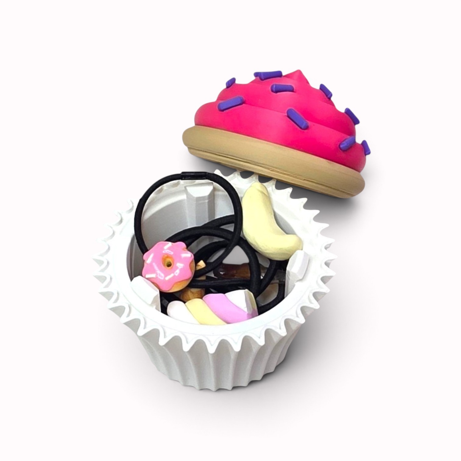Cupcake doosje roze sprinkles - Afbeelding 2