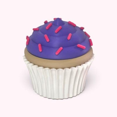 Cupcake doosje paars sprinkles
